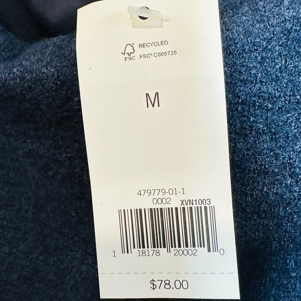 Banana Republic Women’s Off The Shoulder Top Bell Sleeves Navy Blue Size Medium - Picture 7 of 7